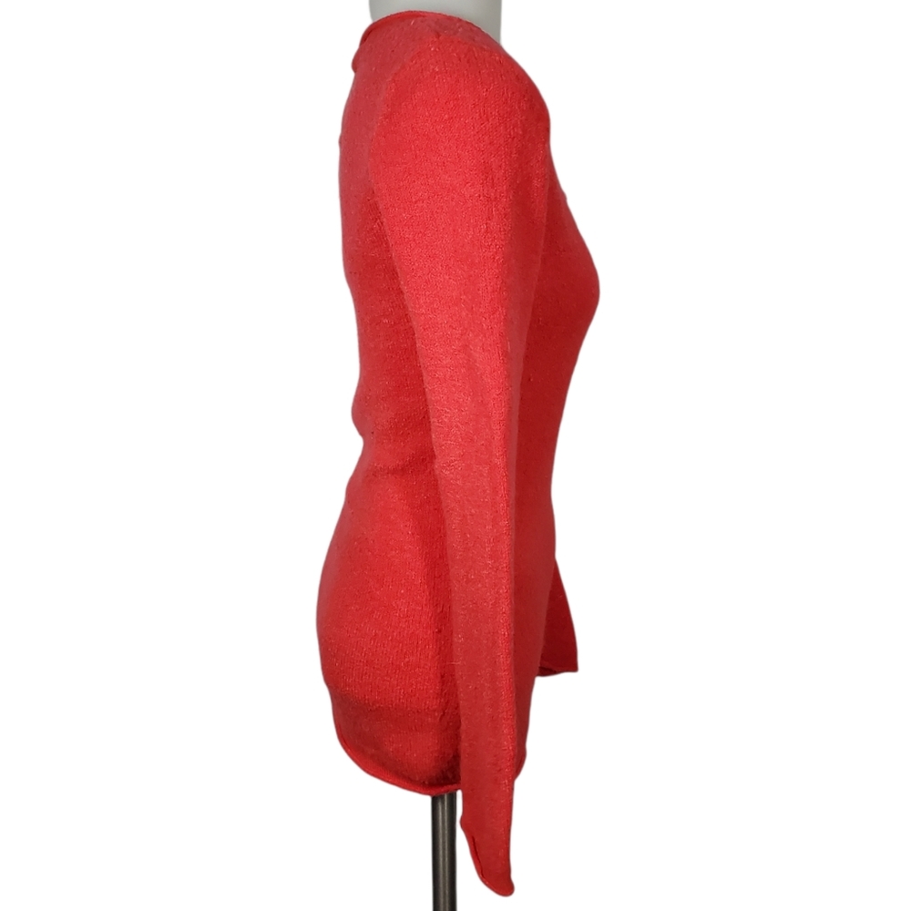 NO BOUNDARIES Stretchy Coral Knit Sweater Size L - Picture 4 of 8